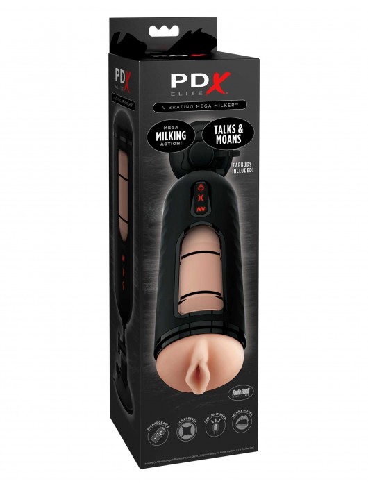 Мастурбатор-вагина с вибрацией Vibrating Mega Milker - Pipedream - в Архангельске купить с доставкой