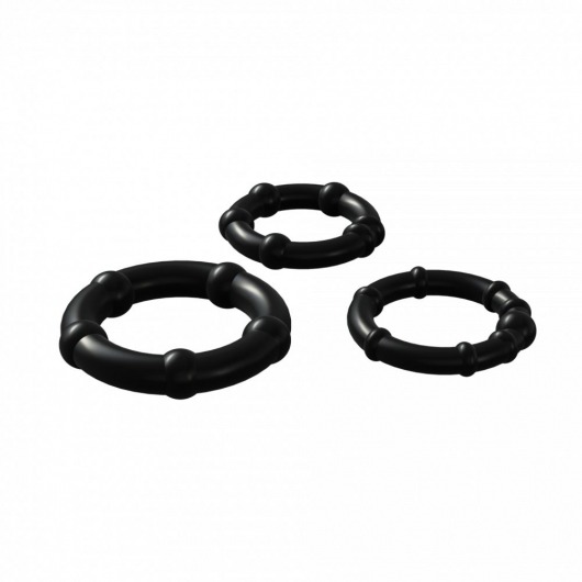 Набор из 3 черных эрекционных колец Babooom Ring Set - Adrien Lastic - в Архангельске купить с доставкой