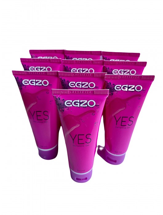 Набор из 10 согревающих лубрикантов на водной основе Egzo Yes (по 50 мл.) - EGZO - купить с доставкой в Архангельске