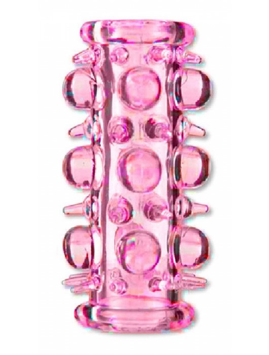 Розовая насадка на пенис с шипами и шишечками - Boys of Toys - в Архангельске купить с доставкой