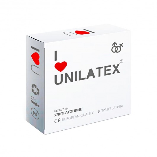 Ультратонкие презервативы Unilatex Ultra Thin - 3 шт. - Unilatex - купить с доставкой в Архангельске