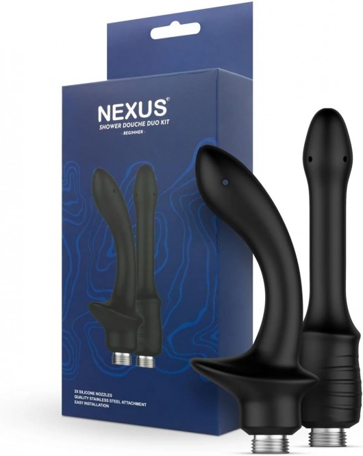 Набор из 2 насадок для анального душа Shower Douche Duo Kit Beginner - Nexus Range - купить с доставкой в Архангельске