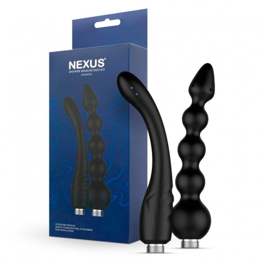Набор из 2 насадок для анального душа Shower Douche Duo Kit - Nexus Range - купить с доставкой в Архангельске
