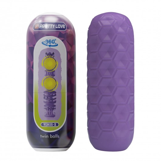 Фиолетовый мастурбатор Venus-X Twin balls - Baile - в Архангельске купить с доставкой