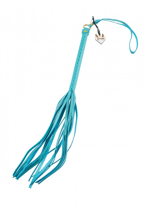 Голубая кожаная плеть - 50 см. - Pecado - купить с доставкой в Архангельске