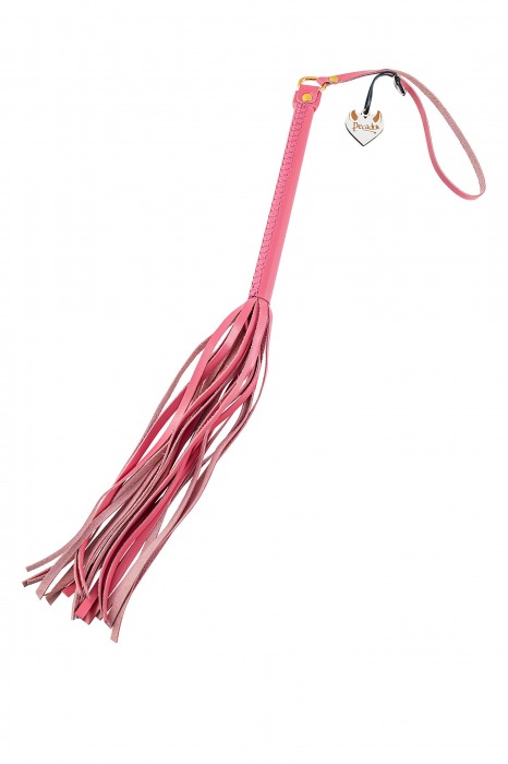 Розовая кожаная плеть - 50 см. - Pecado - купить с доставкой в Архангельске