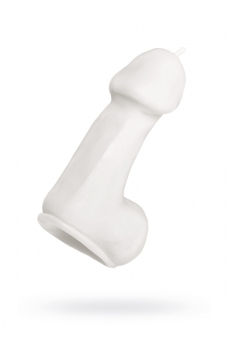 Белая свеча в форме пениса - 47 гр. - Pecado - купить с доставкой в Архангельске