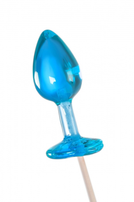 Голубой леденец в форме анальной пробки со вкусом блю кюрасао - 29 гр. - Sosuчki - купить с доставкой в Архангельске