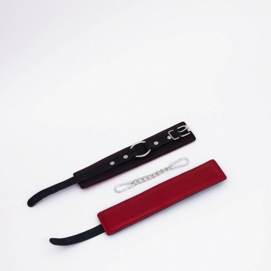 Черно-красные кожаные оковы - Crazy Handmade - купить с доставкой в Архангельске