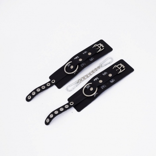 Черные кожаные наручники Sex - Crazy Handmade - купить с доставкой в Архангельске