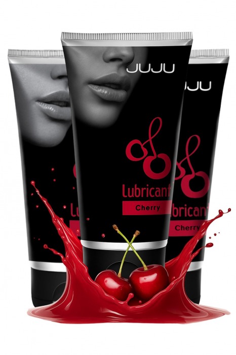 Набор из 3 съедобных лубрикантов JUJU со вкусом вишни - JuJu - купить с доставкой в Архангельске