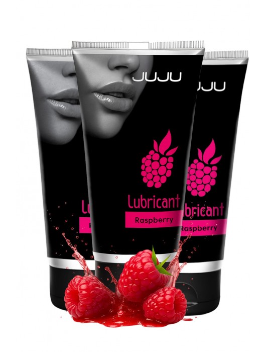 Набор из 3 съедобных лубрикантов JUJU со вкусом малины - JuJu - купить с доставкой в Архангельске
