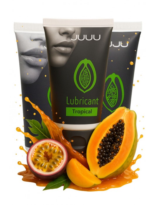 Набор из 3 съедобных лубрикантов JUJU со вкусом тропических фруктов - JuJu - купить с доставкой в Архангельске