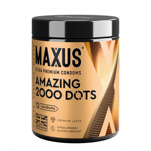 Точечные презервативы MAXUS 2000 Amazing Dots с железным кейсом - 12 шт. - Maxus - купить с доставкой в Архангельске