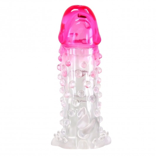 Прозрачно-розовая насадка на пенис Wilford - 13,5 см. - Baile - в Архангельске купить с доставкой