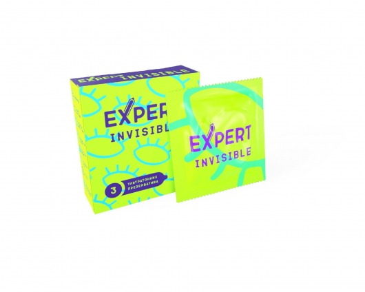 Ультратонкие презервативы Expert Invisible - 3 шт. - Expert - купить с доставкой в Архангельске