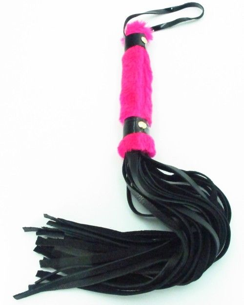 Нежная плеть с розовым мехом BDSM Light - 43 см. - БДСМ Арсенал - купить с доставкой в Архангельске