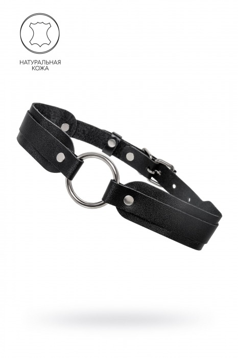 Черный кожаный чокер-ошейник со скруглёнными углами - Pecado - купить с доставкой в Архангельске