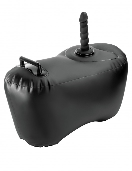 Черное надувное кресло с платформой для фиксации дилдо Body Dock Inflatable Love Seat - Pipedream - купить с доставкой в Архангельске