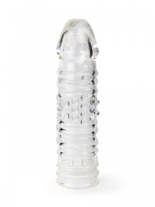Прозрачная закрытая насадка на пенис - 17 см. - Sex Expert - в Архангельске купить с доставкой