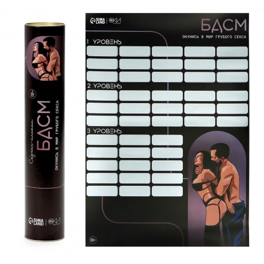 Плакат для двоих со скретч-слоем «БДСМ» - Сима-Ленд - купить с доставкой в Архангельске