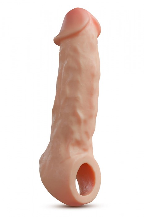 Телесная насадка-удлинитель Intrepid 9.25 Inch Realistic Penis Extender Sleeve - 23,5 см. - Blush Novelties - в Архангельске купить с доставкой