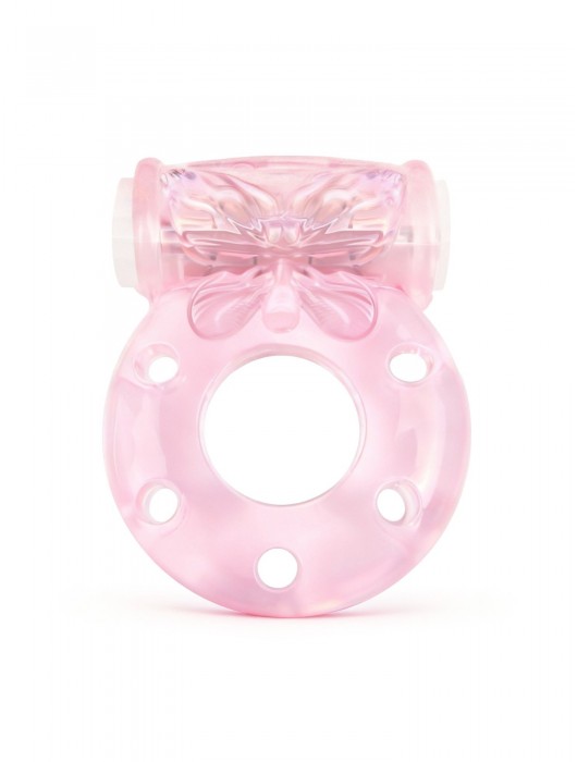 Розовое эрекционное виброкольцо с бабочкой - 1137 - в Архангельске купить с доставкой