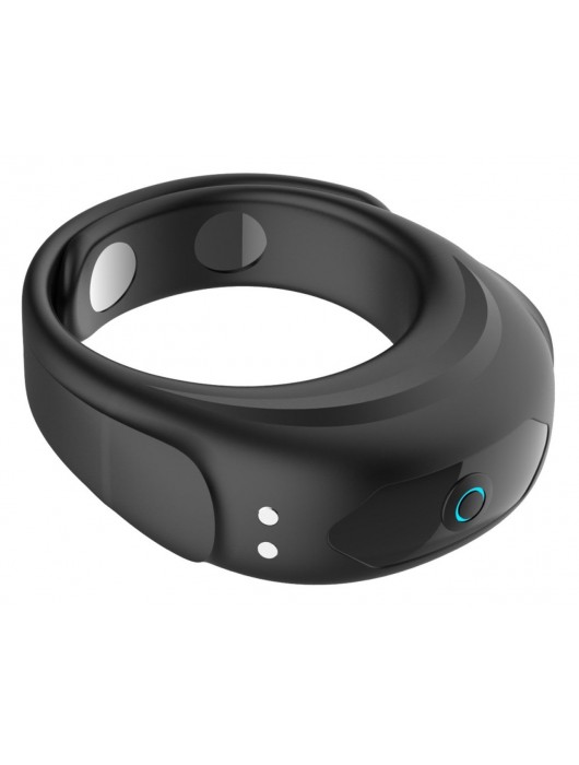 Черное эрекционное виброкольцо на ремешках - Boys of Toys - в Архангельске купить с доставкой