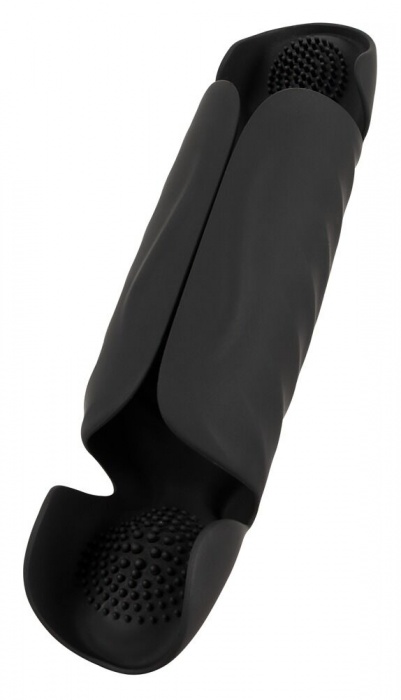 Черный вибромастурбатор с трехточечной стимуляцией Penis Trainer with 3 Point Stimulation - Orion - в Архангельске купить с доставкой