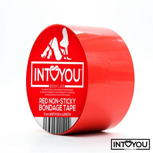 Красный скотч для фиксации Non-Sticky Bondage Tape - 15 м. - Intoyou - купить с доставкой в Архангельске