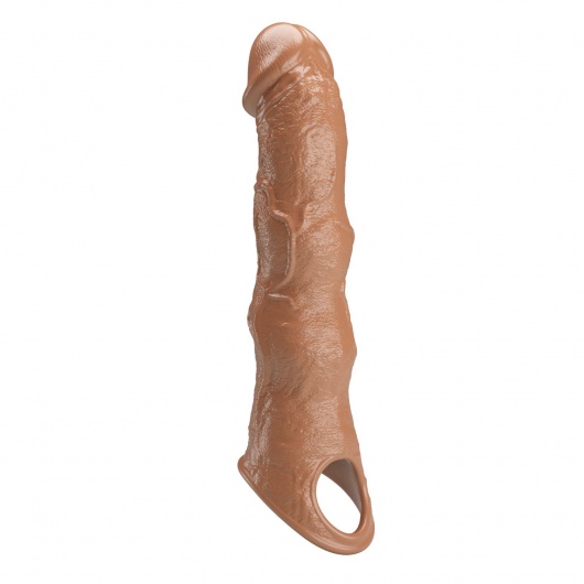 Карамельный фаллоудлинитель с 3 вставками - 28 см. - Baile - в Архангельске купить с доставкой