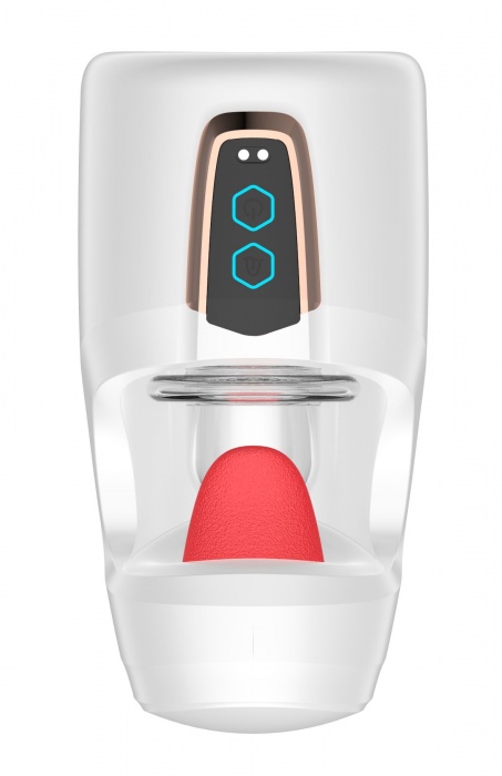 Белый мастурбатор с язычком и возвратно-поступательными движениями - Secwell - в Архангельске купить с доставкой