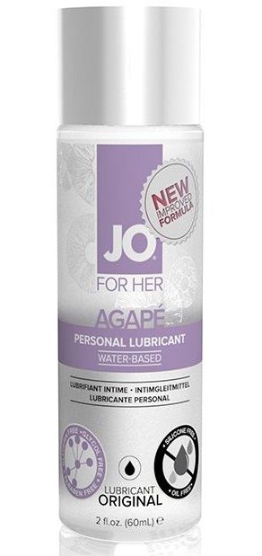 Лубрикант на водной основе для женщин JO AGAPE LUBRICANT ORIGINAL - 60 мл. - System JO - купить с доставкой в Архангельске