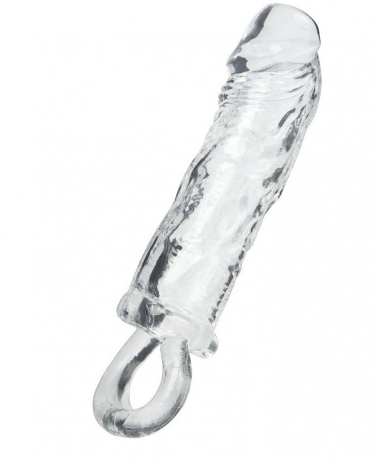 Прозрачная насадка с петлёй для фиксации - 14 см. - ToyFa - в Архангельске купить с доставкой