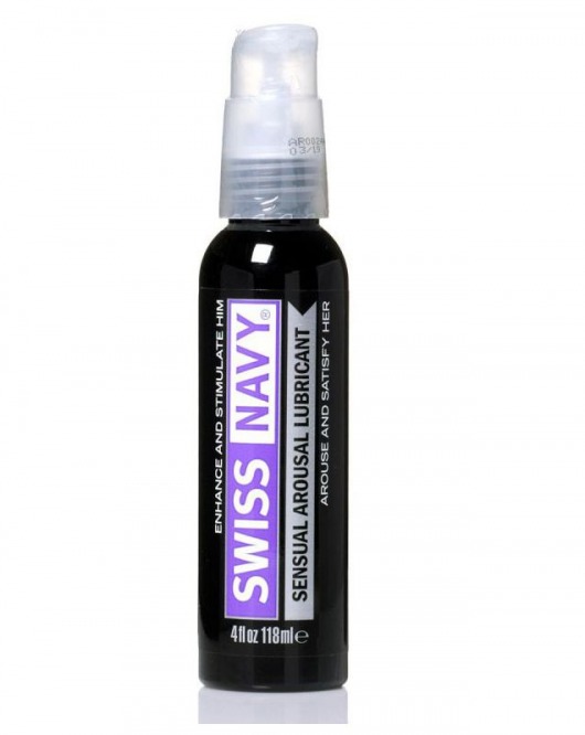 Возбуждающий гель-лубрикант на водной основе Sensual Arousal Lubricant  - 118 мл. - Swiss navy - купить с доставкой в Архангельске