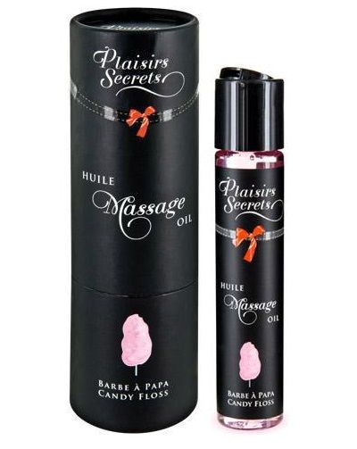 Массажное масло с ароматом сладкой ваты Huile de Massage Gourmande Barbe à Papa - 59 мл. - Plaisir Secret - купить с доставкой в Архангельске