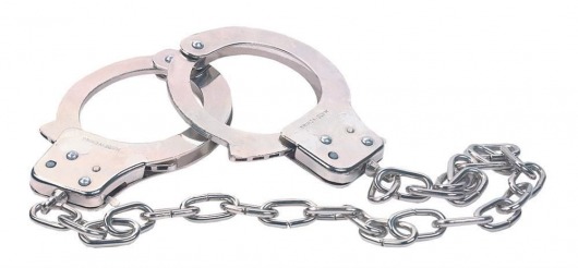 Наручники из металла с длинной цепочкой CHROME HANDCUFFS METAL HANDCUFFS W. KEY - NMC - купить с доставкой в Архангельске