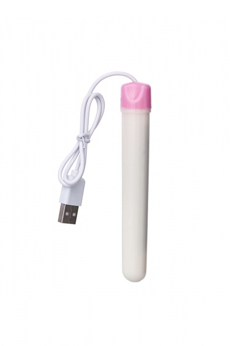 Мастурбатор-вагина в белой колбе с присоской и функцией нагрева - A-toys - в Архангельске купить с доставкой