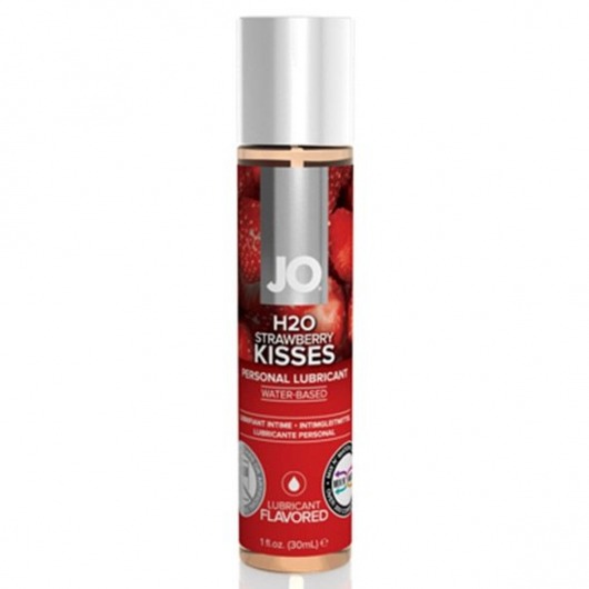 Смазка с ароматом клубники JO Flavored Strawberry Kiss - 30 мл. - System JO - купить с доставкой в Архангельске