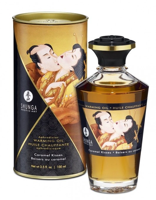 Массажное интимное масло с ароматом карамели - 100 мл. - Shunga - купить с доставкой в Архангельске