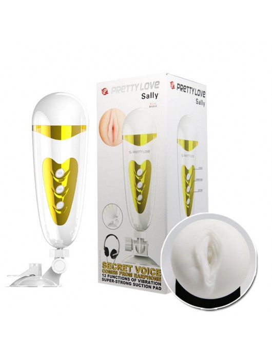 Мега-мастурбатор вагина Sally с вибрацией и голосом - Baile - в Архангельске купить с доставкой