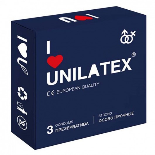 Ультрапрочные презервативы Unilatex Extra Strong - 3 шт. - Unilatex - купить с доставкой в Архангельске