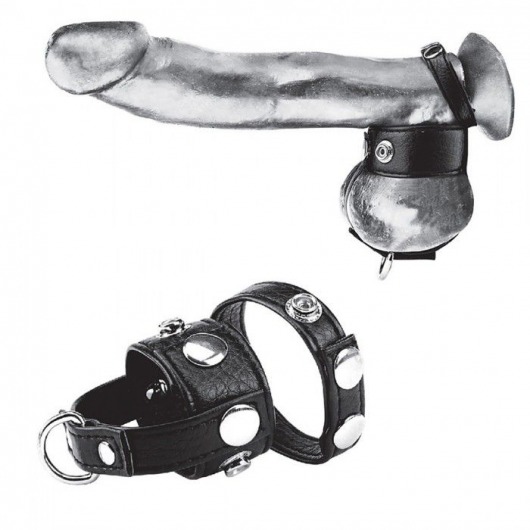 Утяжка для мошонки и пениса Cock Ring With 1  Ball Stretcher And Optional Weight Ring - BlueLine - купить с доставкой в Архангельске