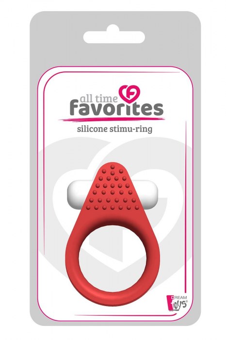 Красное эрекционное кольцо LIT-UP SILICONE STIMU RING 1 RED - Dream Toys - в Архангельске купить с доставкой