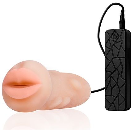 Мастурбатор-ротик с вибрацией REALSTUFF VIBRATING MASTURBATOR MOUTH - Dream Toys - в Архангельске купить с доставкой
