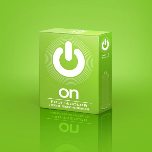 Цветные ароматизированные презервативы ON) Fruit   Color - 3 шт. - ON) - купить с доставкой в Архангельске