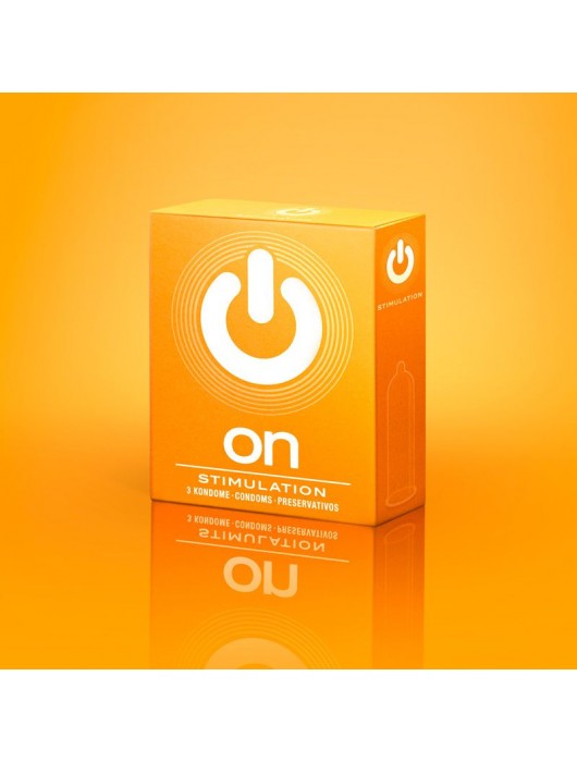 Презервативы ON) Stimulation с точками - 3 шт. - ON) - купить с доставкой в Архангельске