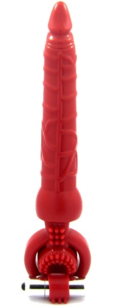 Красная вибронасадка с анальным стимулятором - ToyFa - в Архангельске купить с доставкой