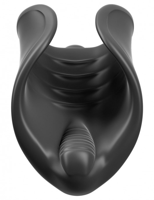 Чёрный мастурбатор Vibrating Silicone Stimulator с вибрацией - Pipedream - в Архангельске купить с доставкой