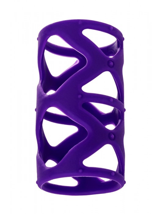 Фиолетовая насадка-сетка на пенис - 7,5 см. - A-toys - в Архангельске купить с доставкой